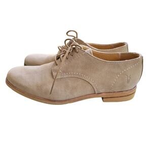 John A Frye 73677 Sand Suede Leather Lace Up Casual Oxford Shoes Mens 8.5B